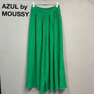 アズールバイマウジー(AZUL by moussy)のアズールバイマウジー　M フレアパンツ　ガウチョパンツ　グリーン(バギーパンツ)