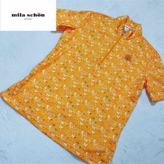 ミラショーン(mila schon)のmila schon ミラショーン　レディース　ハーフジップ　ポロシャツ　L(ウエア)