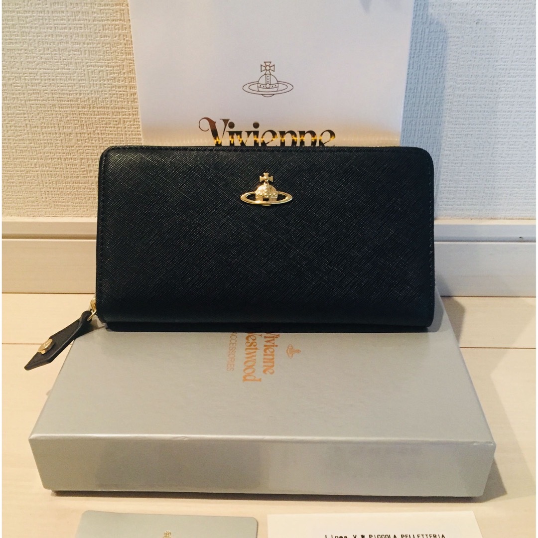 Vivienne Westwood(ヴィヴィアンウエストウッド)のヴィヴィアンウエストウッド 長財布 財布 ラウンドファスナー レディースのファッション小物(財布)の商品写真