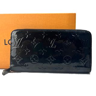 ルイヴィトン(LOUIS VUITTON)のレアカラー★【美品】ルイヴィトン　ジッピーウォレット　ヴェルニ　ノワール　正規品(財布)