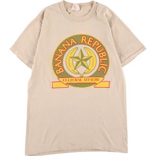 バナナリパブリック(Banana Republic)の古着 80年代 バナナリパブリック BANANA REPUBLIC 半袖 プリントTシャツ メンズS ヴィンテージ /eaa345525(Tシャツ/カットソー(半袖/袖なし))