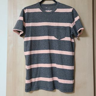 ギャップ(GAP)のぐぐぐ、グレーにピンクのストライプがカワちぃ！サイズS GAPでござい(Tシャツ/カットソー(半袖/袖なし))