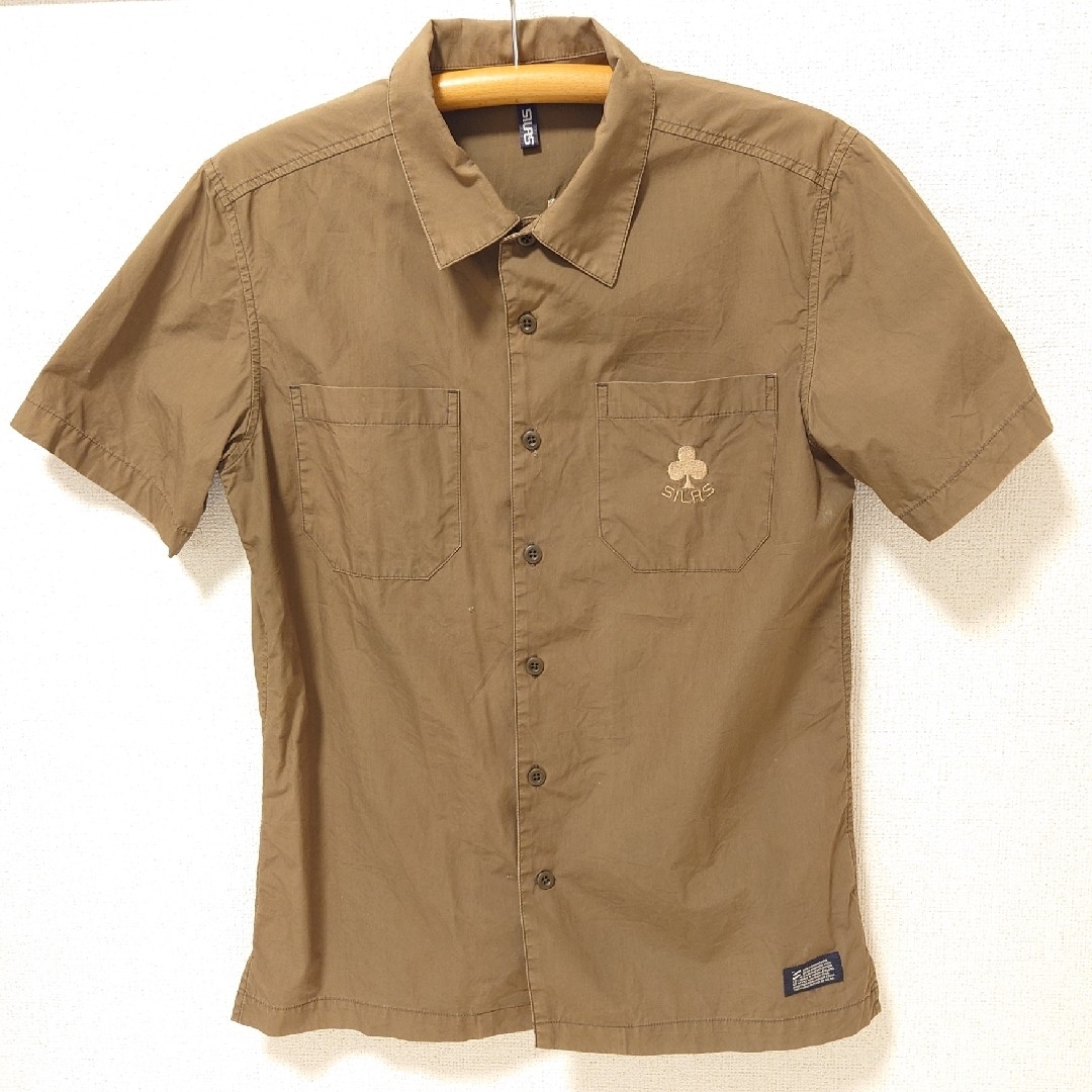 SILAS Ｍサイズ カーキ半袖シャツボーリングシャツ メンズのトップス(シャツ)の商品写真