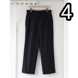 コモリ(COMOLI)の新品■23SS COMOLI コットンギャバワークパンツ 4 黒 ブラック(ワークパンツ/カーゴパンツ)