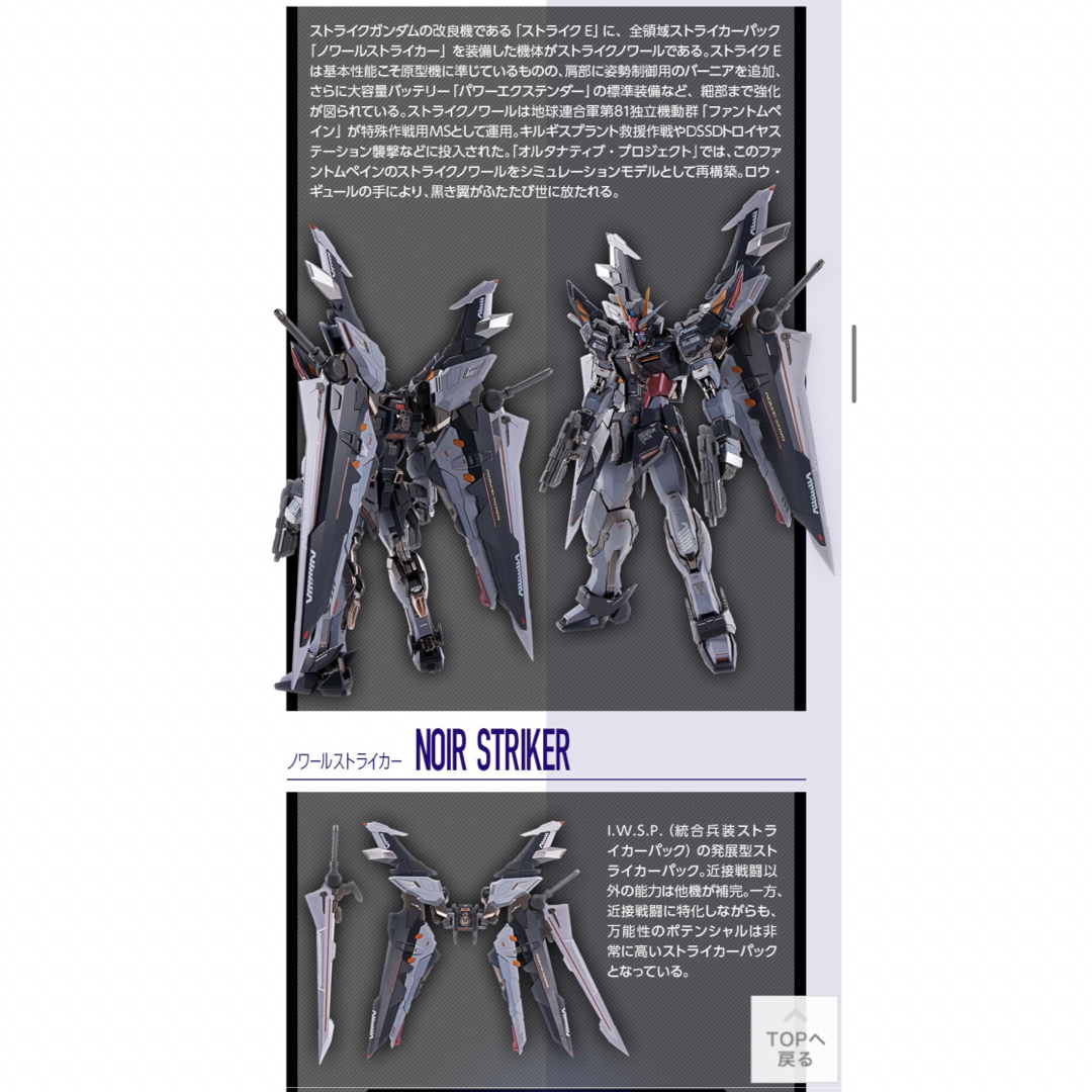 METAL BUILD ストライクノワールガンダム オルタナティブストライク