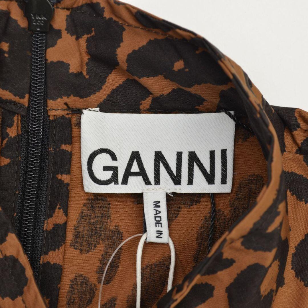 GANNI/ガニー】F4768 レオパード柄 パフスリーブ七分袖 GANNI/ガニー】F4768 レオパード柄 パフスリーブ七分袖