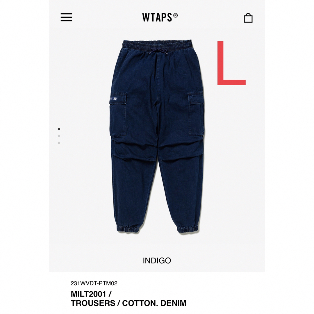 人気の商品 L WTAPS MILT2001 TROUSERS DENIM | www.artfive.co.jp