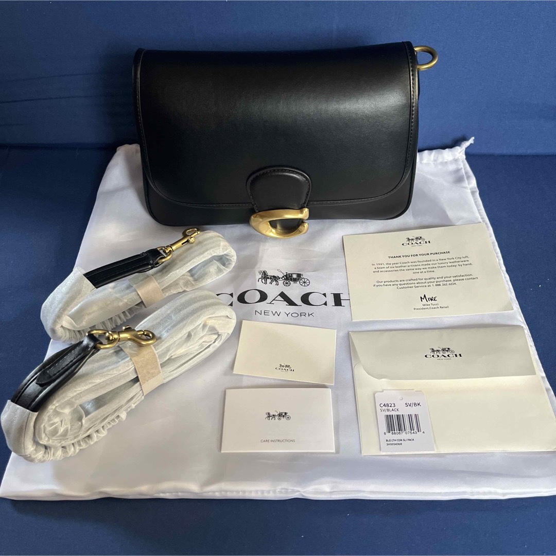 COACHコーチ ソフトタビーショルダーバッグ クロスボディ ブラック 2WAY