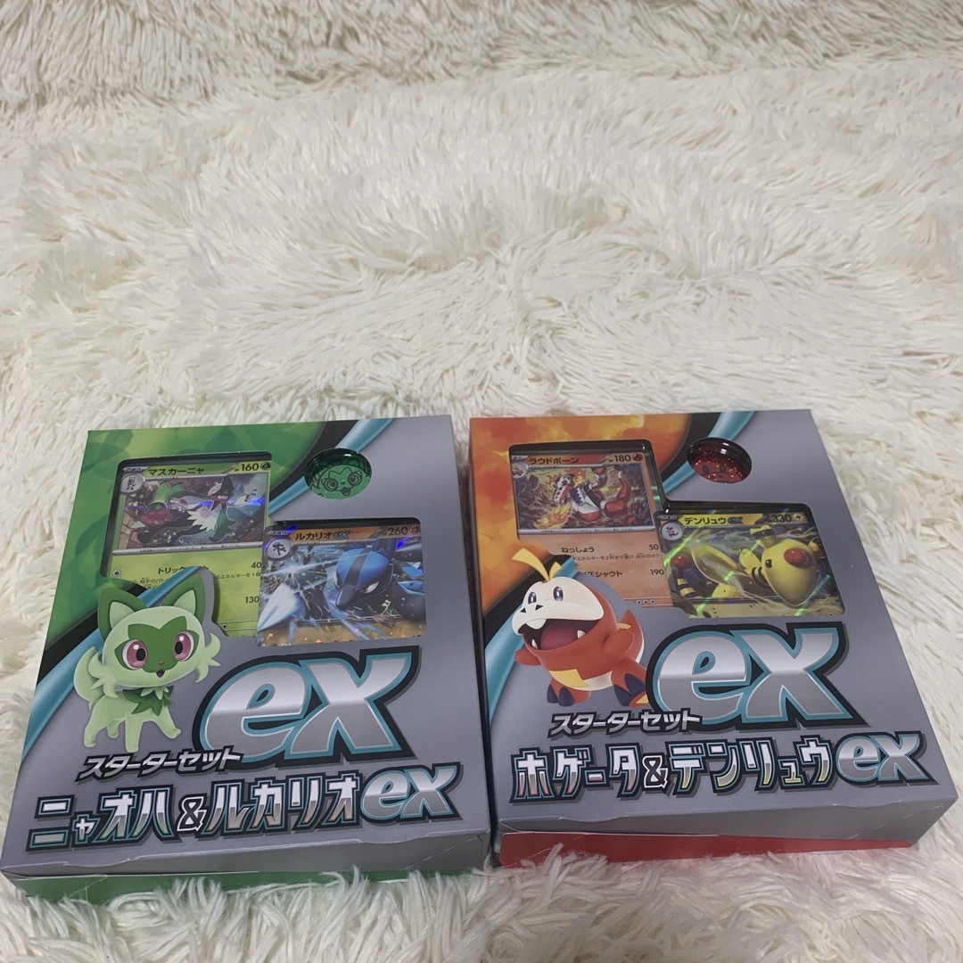 ポケモン(ポケモン)の新品　未開封　ポケカ　スターターセットex ホゲータ、ニャオハ エンタメ/ホビーのトレーディングカード(Box/デッキ/パック)の商品写真