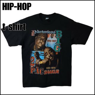 【デットストック】　2PAC ノトーリアスB.I.G　ラッパーTシャツ　黒　L(Tシャツ/カットソー(半袖/袖なし))