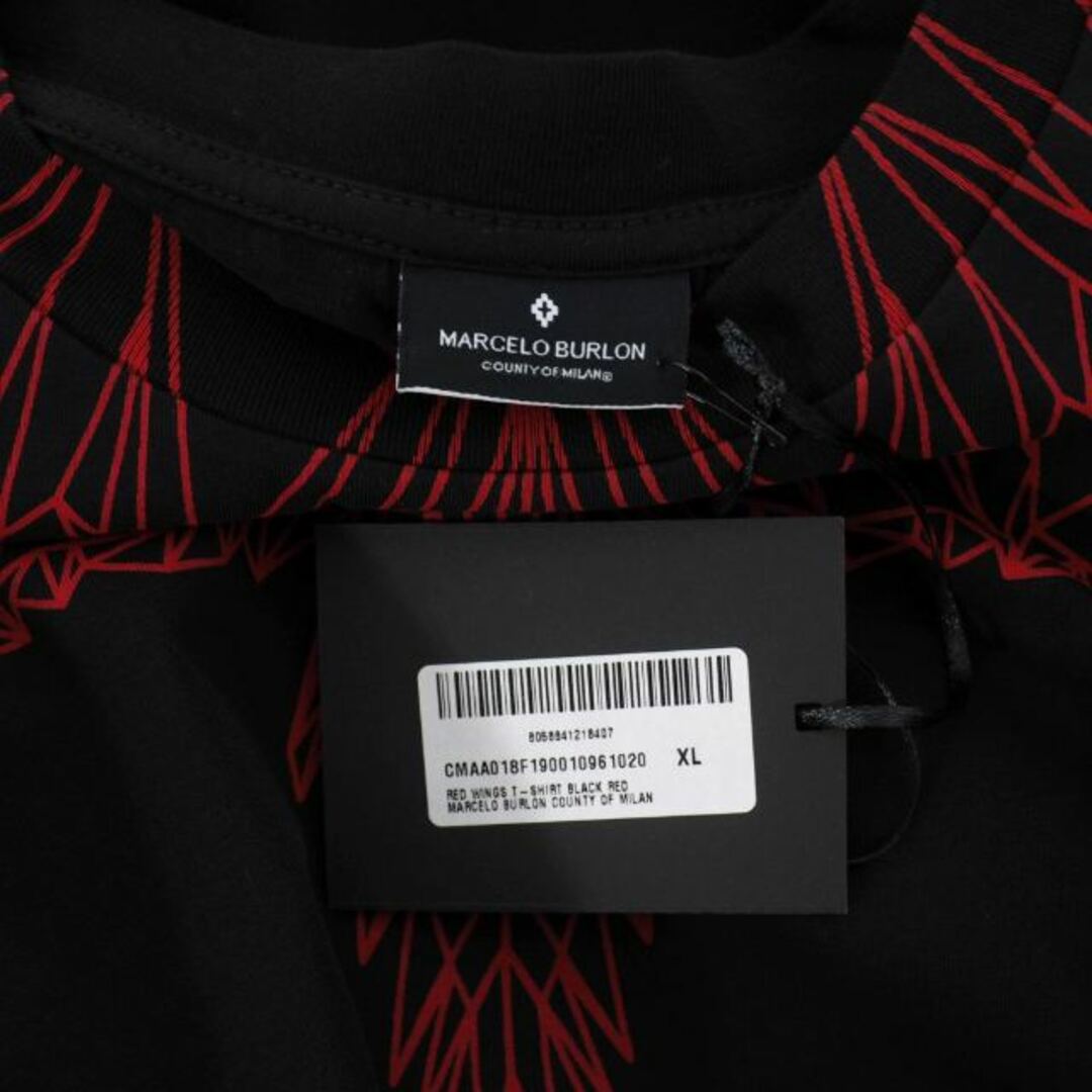 マルセロバーロン レッド ウィングス プリント Tシャツ カットソー XL 黒745cm袖丈