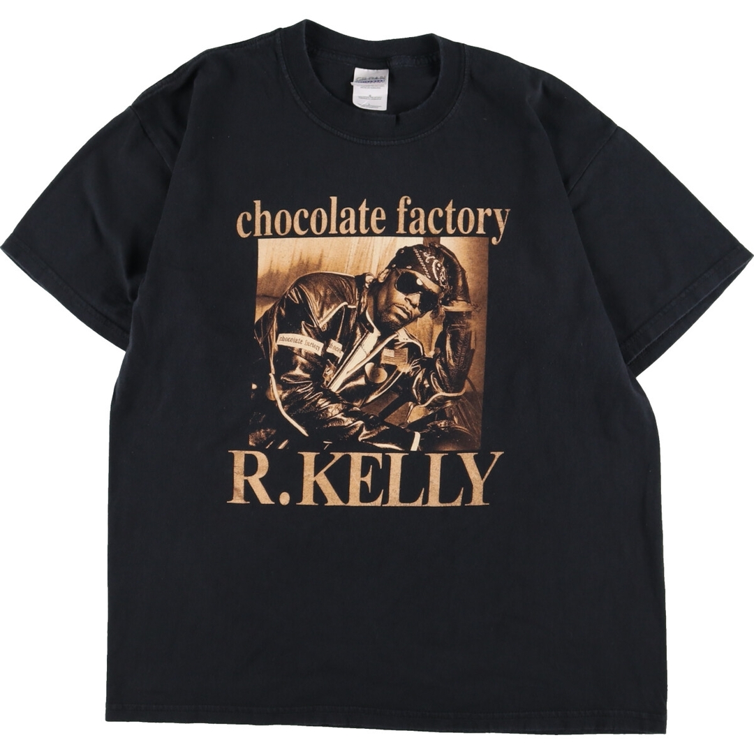 00年代 ギルダン GILDAN R.KELLY R.ケリー CHOCOLATE FACTORY 両面プリント バンドTシャツ バンT メンズL /eaa345498