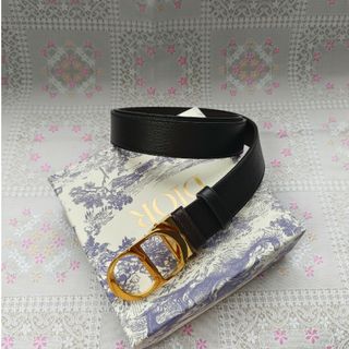 美品 Dior ディオール メタリック ブラウン ベルト メンズ-