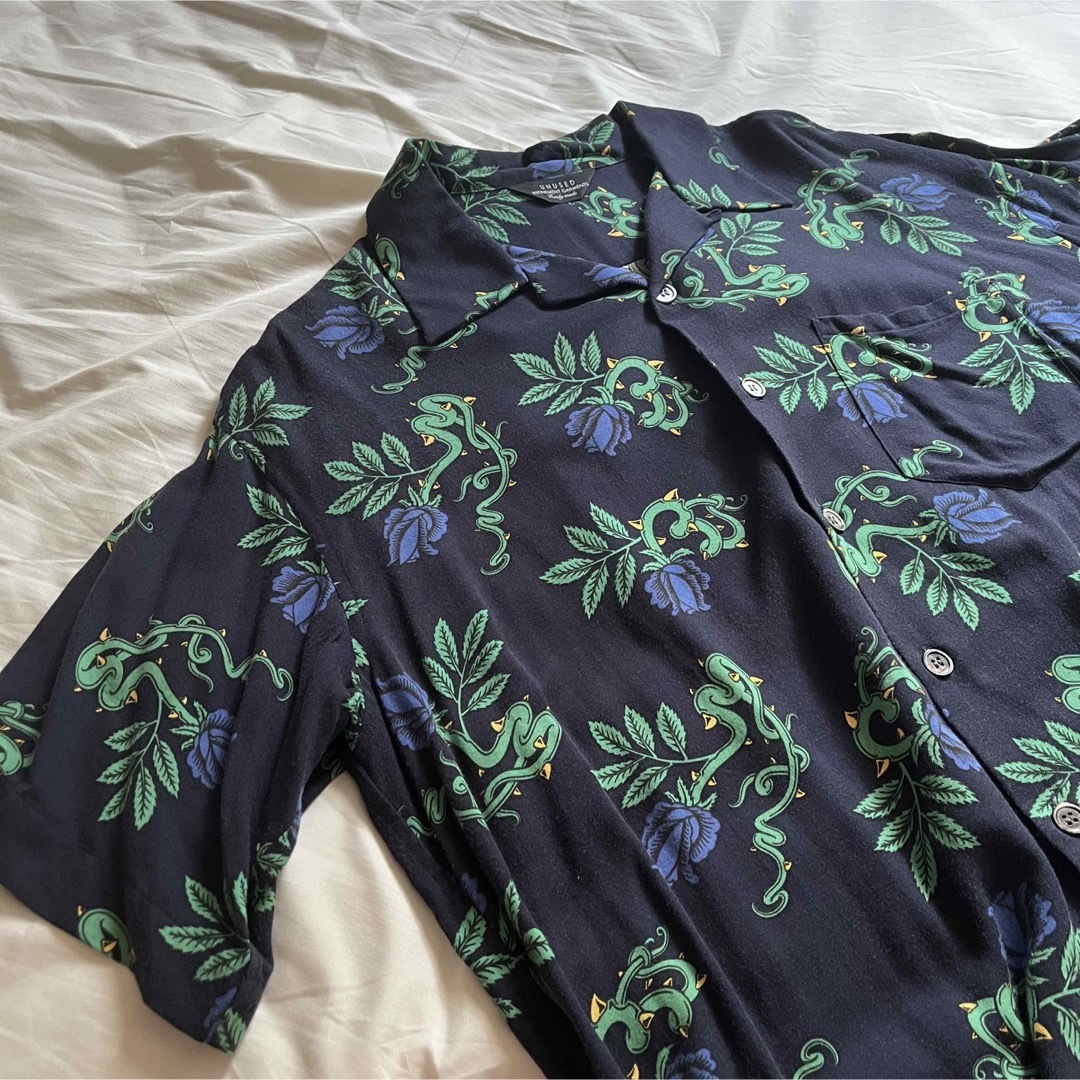 UNUSED "Rose Pattern Aloha Shirt" 18ss