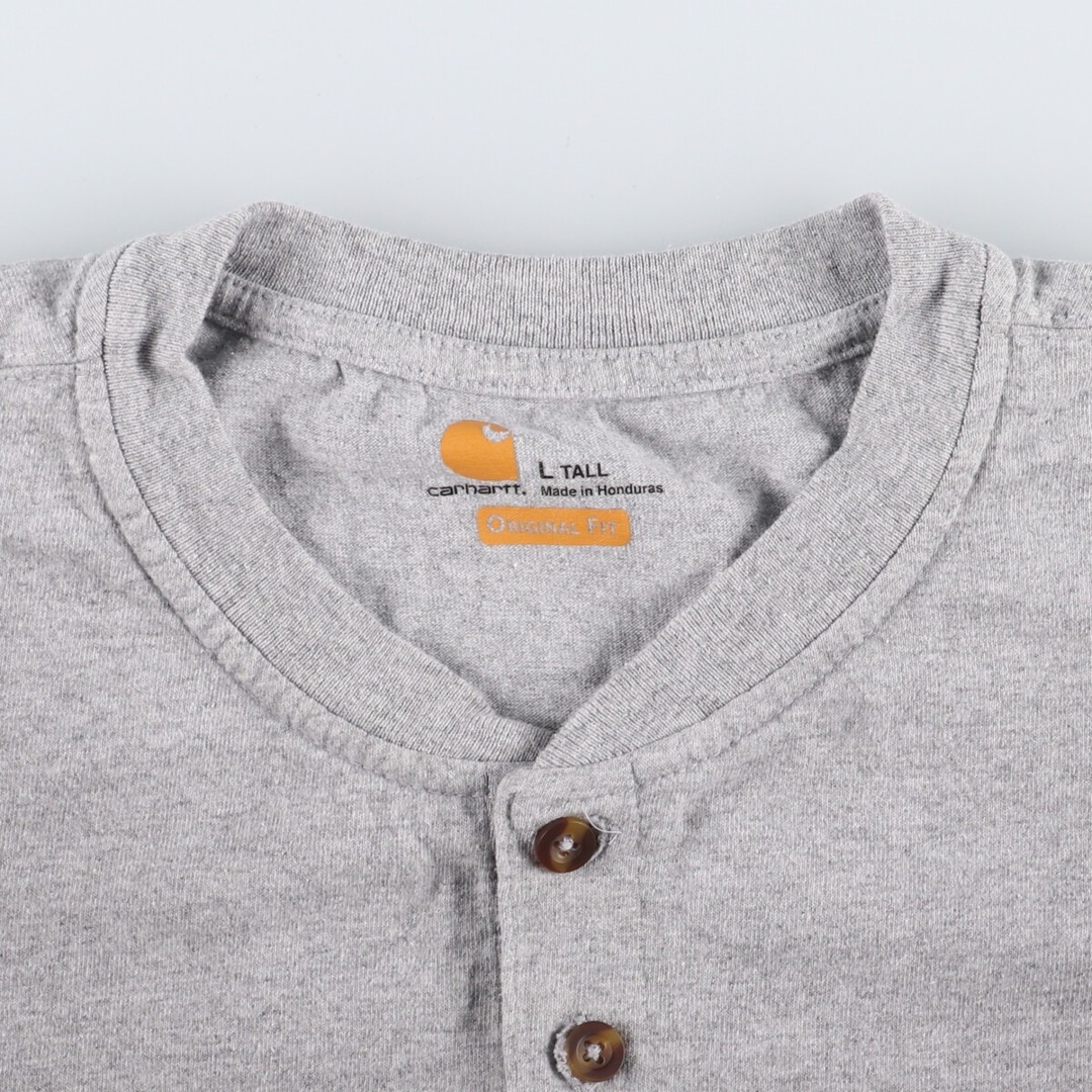 carhartt(カーハート)の古着 カーハート Carhartt ORIGINAL FIT ヘンリーネック 半袖 ワンポイントロゴポケットTシャツ メンズXL /eaa345557 メンズのトップス(Tシャツ/カットソー(半袖/袖なし))の商品写真