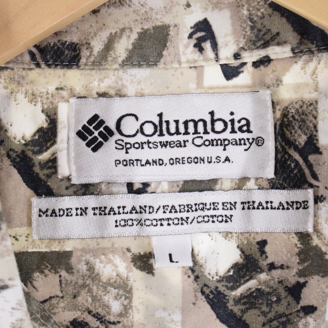 Columbia(コロンビア)の古着 コロンビア Columbia 総柄 半袖 オープンカラー コットンシャツ メンズL /eaa345017 メンズのトップス(シャツ)の商品写真