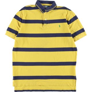 ラルフローレン(Ralph Lauren)の古着 ラルフローレン Ralph Lauren POLO by Ralph Lauren 半袖 ボーダー ポロシャツ メンズL /eaa341734(ポロシャツ)