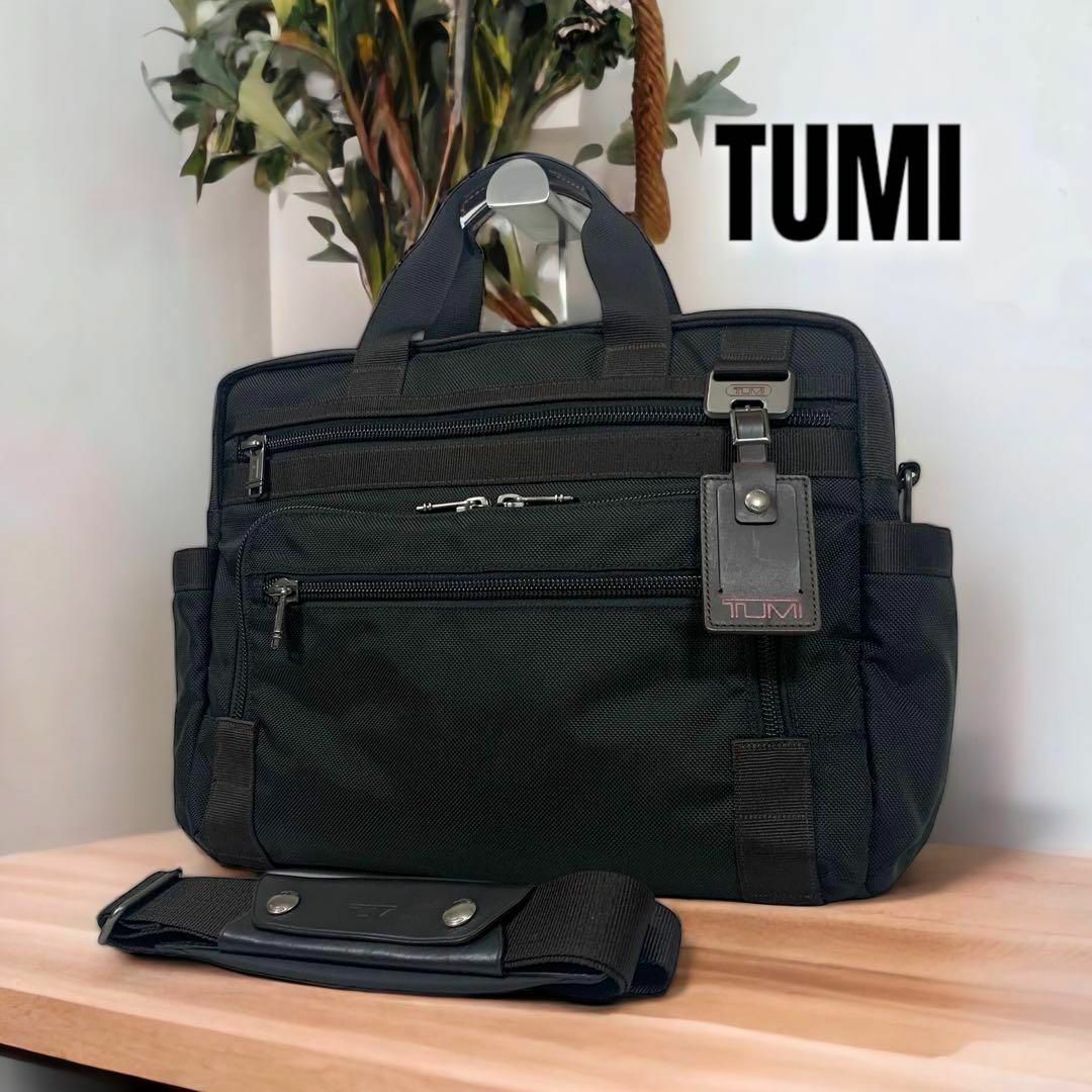 人気♡美品♡TUMI トゥミ オールレザー ショルダーバッグ ブラック