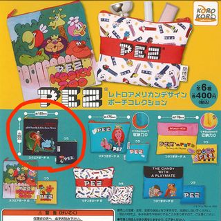 PEZ レトロアメリカンデザイン ポーチコレクション(キャラクターグッズ)