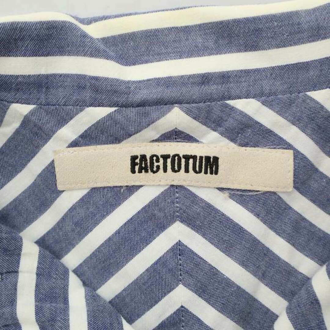 FACTOTUM(ファクトタム)のファクトタム FACTOTUM ボーダー ヨークスリーブオープンカラーシャツ  メンズのトップス(シャツ)の商品写真