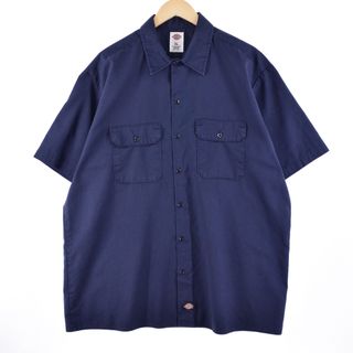 ディッキーズ(Dickies)の古着 ディッキーズ Dickies 半袖 ワークシャツ メンズXL /eaa345030(シャツ)