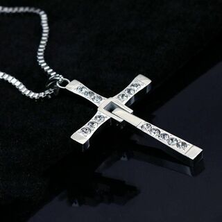 十字架ネックレス　おしゃれ　シンプル(ネックレス)
