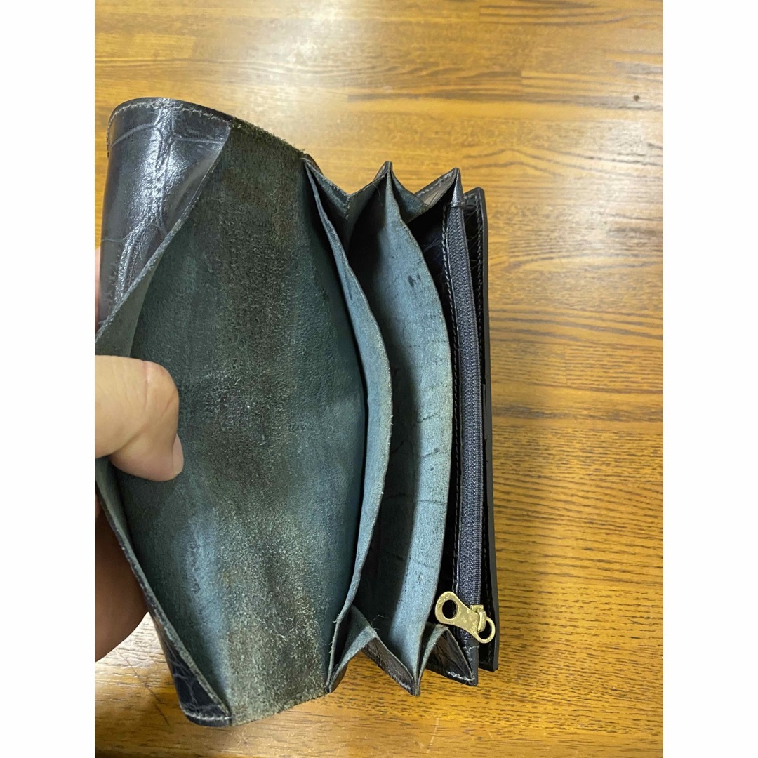 IL BISONTE(イルビゾンテ)のイルビゾンテ　長財布　クロコ型押し　黒 メンズのファッション小物(長財布)の商品写真