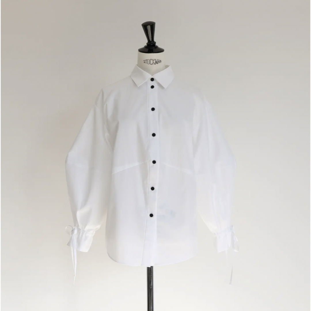 新品 タグ付き gypsohila Slash Blouse Whiteシャツ/ブラウス(長袖/七分)