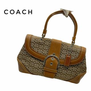 コーチ(COACH)の【COACH】コーチミニ・シグネチャー 7078キャンバスレザー ハンドバッグ(ハンドバッグ)