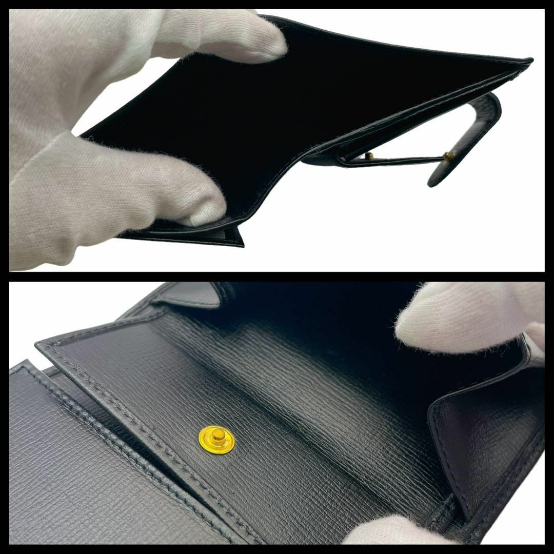 NINA RICCI(ニナリッチ)の未使用【NINA RICCI】メンズ二つ折り財布　シンプルで使いやすい✨ブラック メンズのファッション小物(折り財布)の商品写真