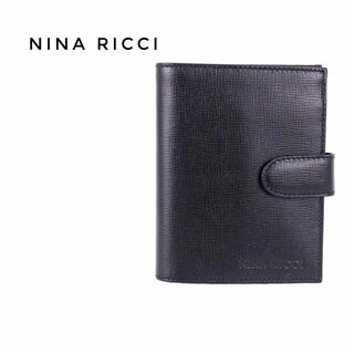 ニナリッチ(NINA RICCI)の未使用【NINA RICCI】メンズ二つ折り財布　シンプルで使いやすい✨ブラック(折り財布)