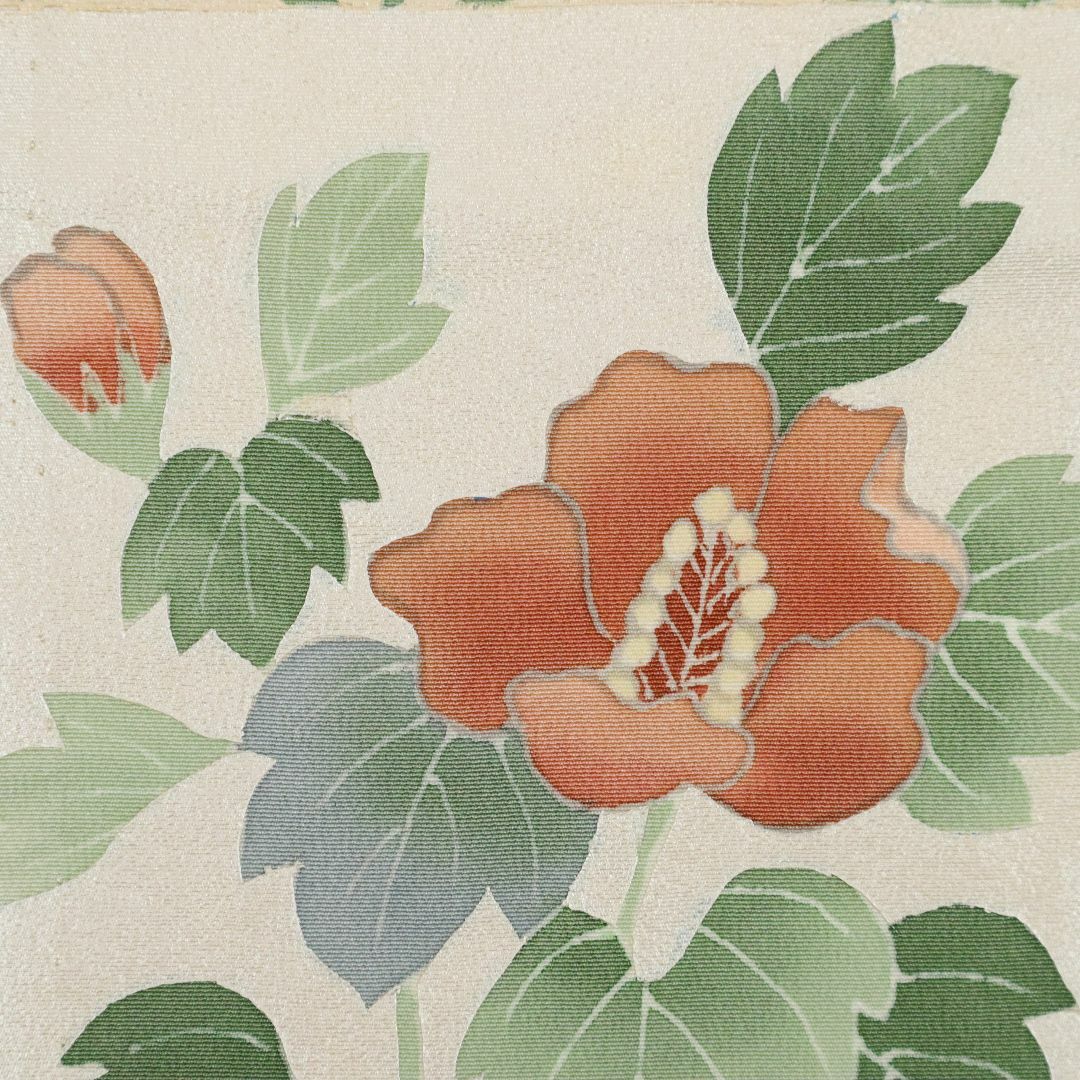 《長尺◆単衣■付下げ■金彩彩り秋の草花*梅菊桔梗■青緑色◆正絹着物◆SA5-1》