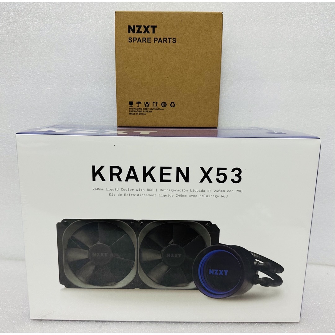 PC/タブレット水冷クーラー NZXT KRAKEN X53 RL+Spare Parts新品