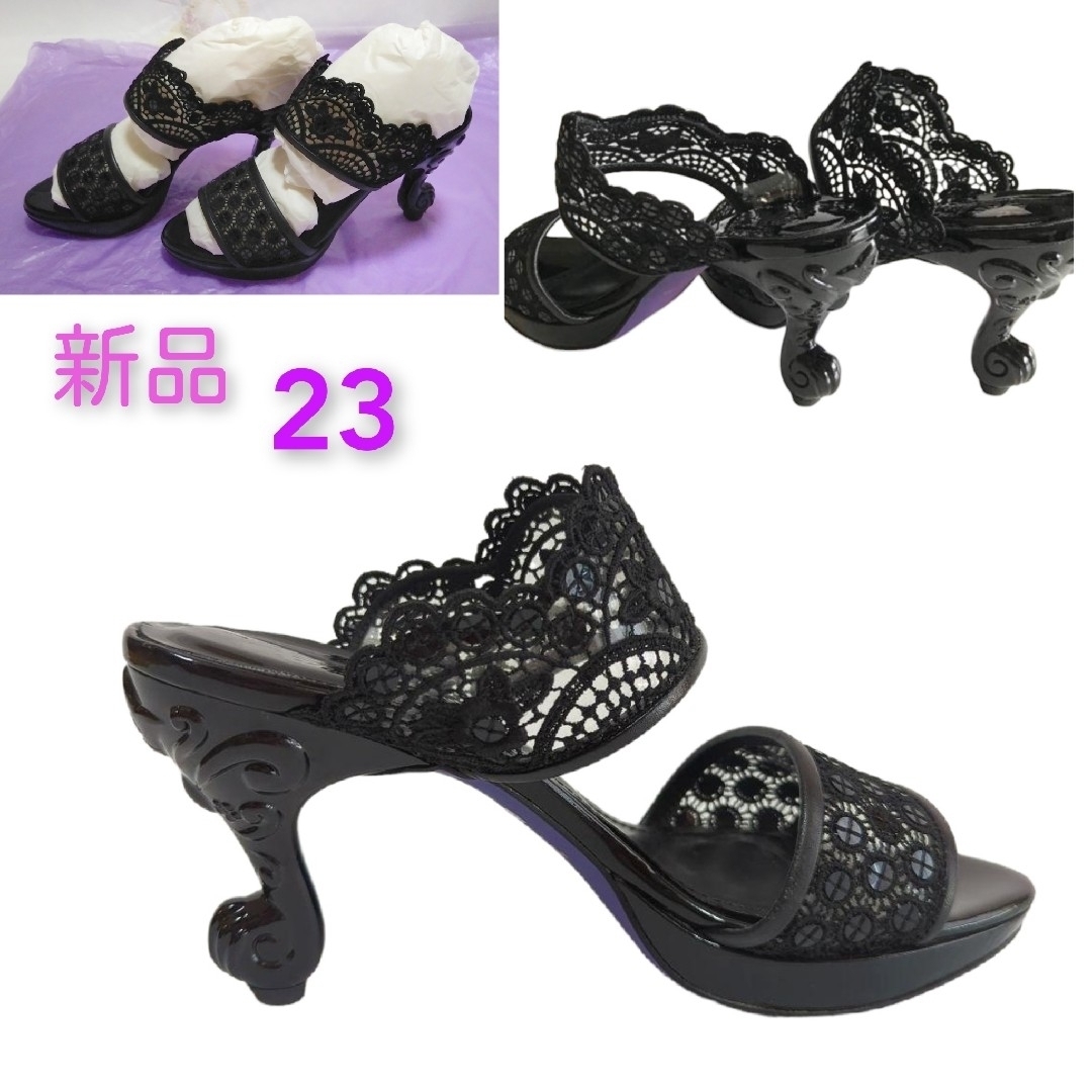 anna sui アナスイ 猫足 ミュール サンダル 猫足ヒール  ★新品 23