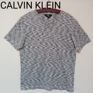 カルバンクライン(Calvin Klein)のCalvinKleinカルバンクライン総柄Tシャツカットソー半袖VネックサイズM(Tシャツ/カットソー(半袖/袖なし))