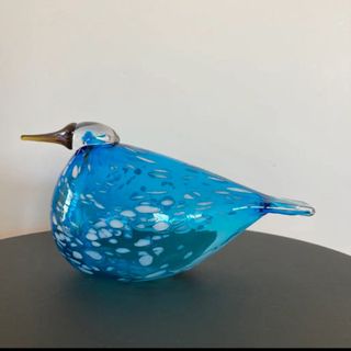 イッタラ(iittala)のイッタラバード　ブルーフィンチ　blue finch ③(ガラス)