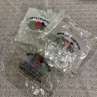 【2個セット】クリアバッグ ＆ S橙メッシュ・FRUIT OF THE LOOM