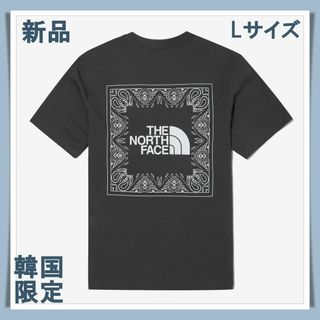 ノースフェイス　韓国　Tシャツ　バンダナ　ビッグロゴ　XL　ホワイト　新品未着用