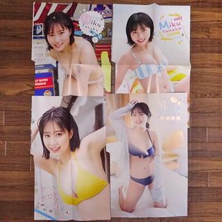 アキタショテン(秋田書店)の田中美久（ＨＫＴ４８）両面ＢＩＧポスター４枚(アイドルグッズ)