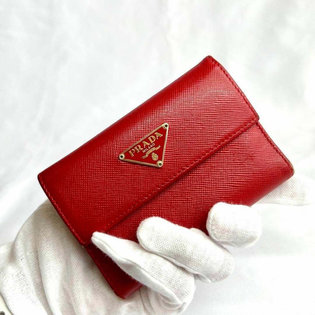 ⭐️超美品⭐️prada 財布 サフィアーノ　三つ折り　プラダ　財布　コンパクト
