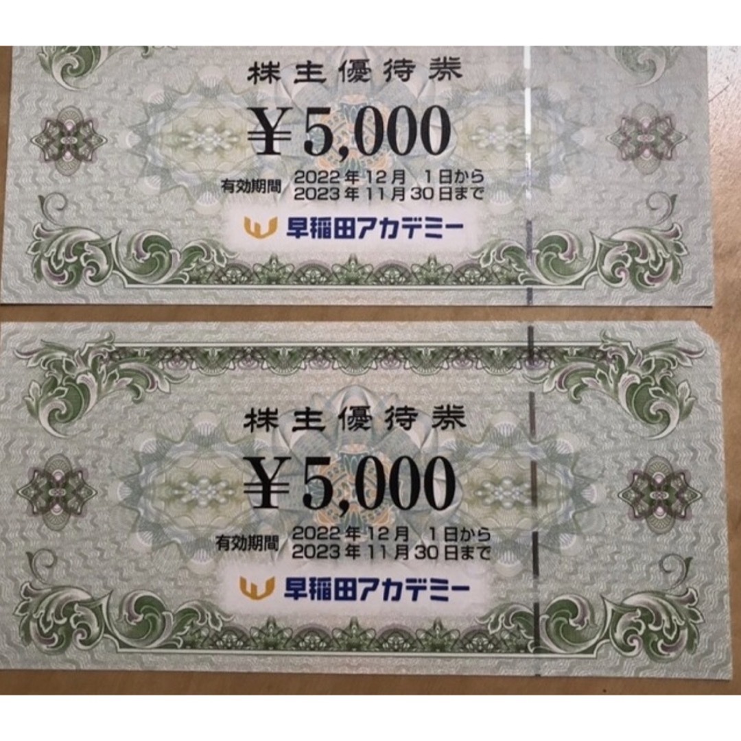 早稲田アカデミー 株主優待券 ×10分 早稲アカ-