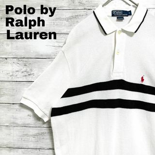 ポロラルフローレン(POLO RALPH LAUREN)の56p ポロラルフローレン 半袖ポロシャツ ボーダー バイカラー ポニー刺繍(ポロシャツ)