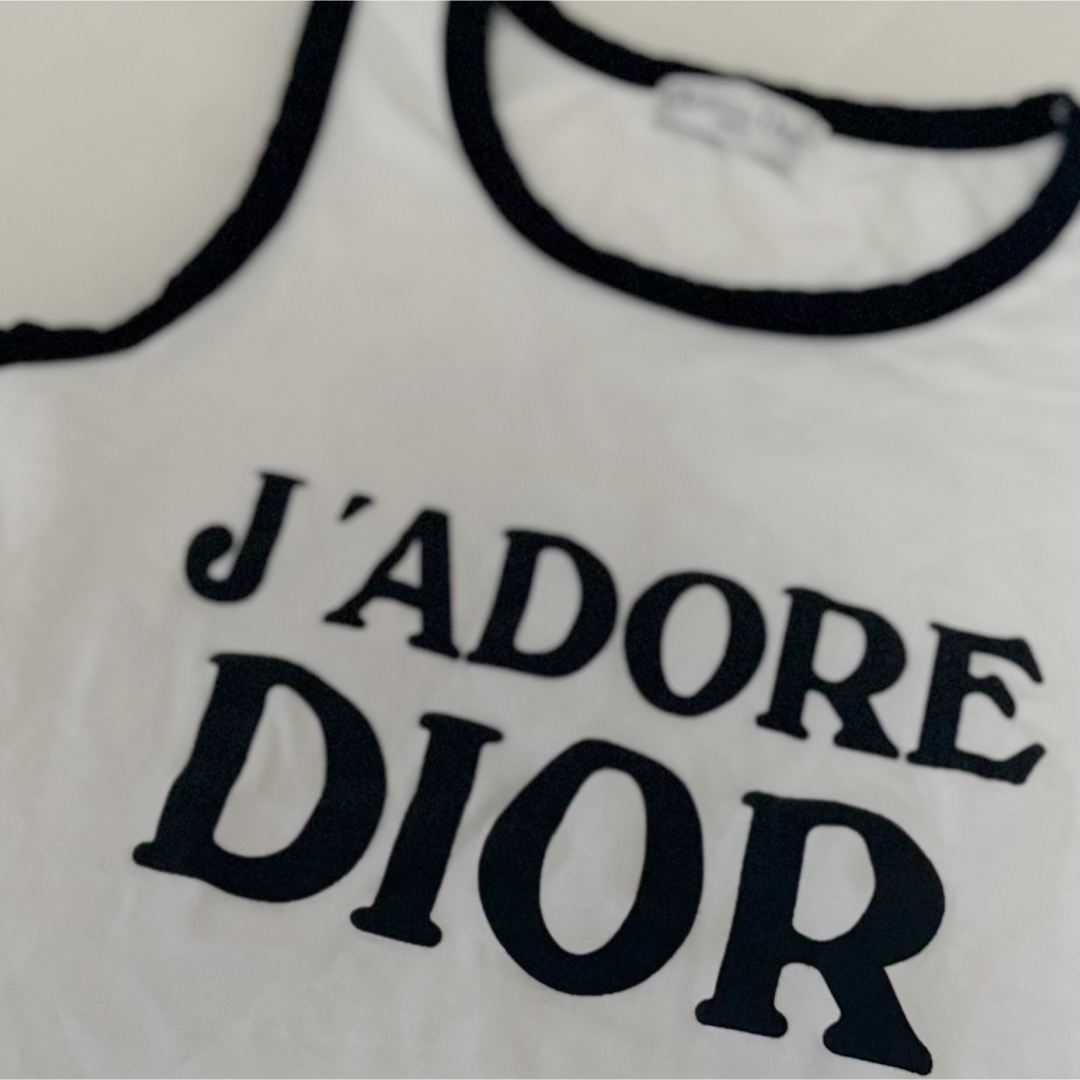 Christian Dior(クリスチャンディオール)のDior タンクトップ 白 コントラスト レディースのトップス(タンクトップ)の商品写真