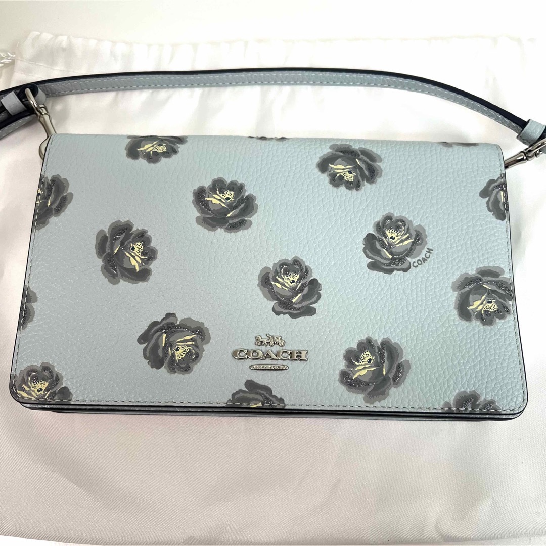 COACH コーチ　Sky Rose Print ウォレット ショルダーバッグ 1