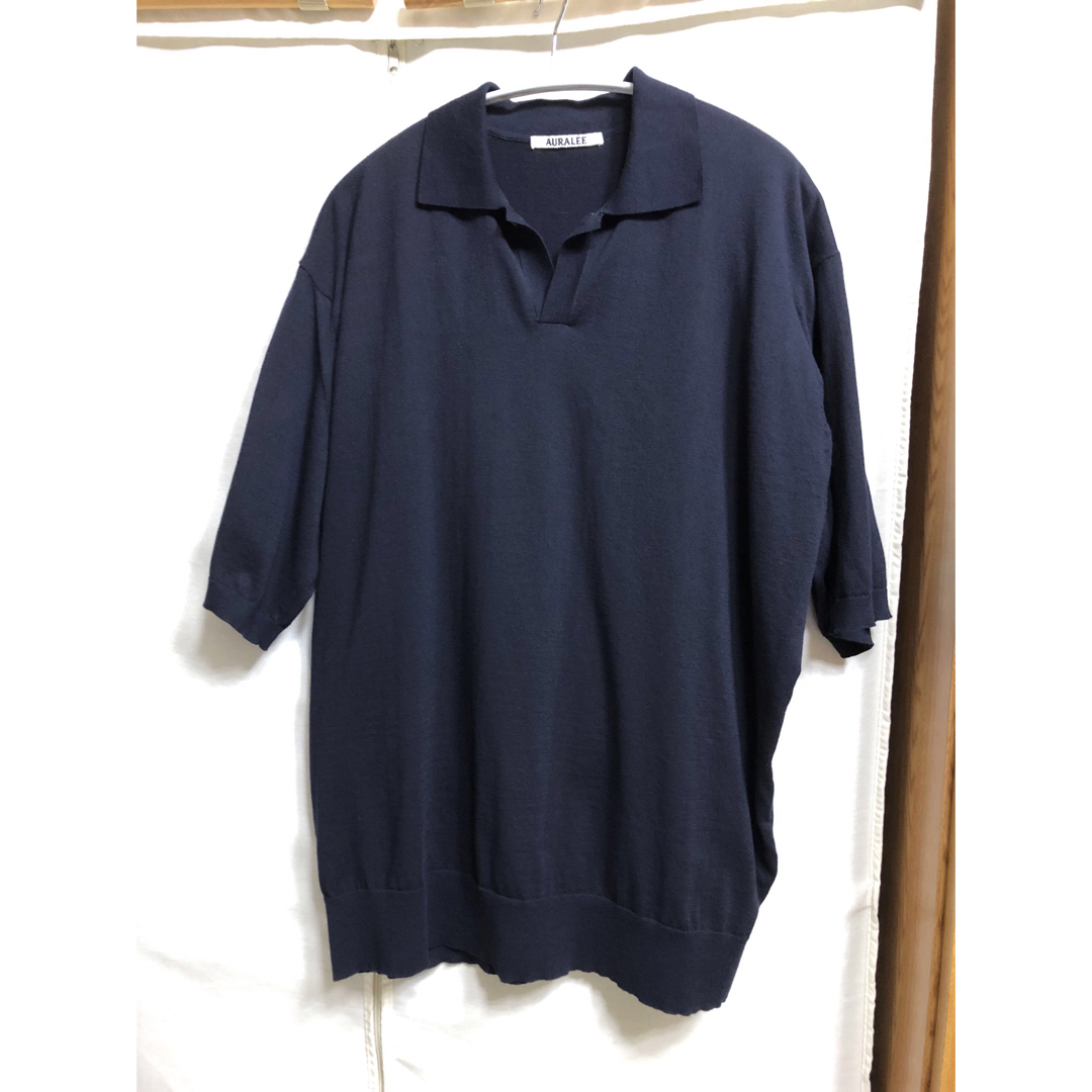 オーラリー　22SS SUPER HIGH GAUGE POLO ポロシャツ