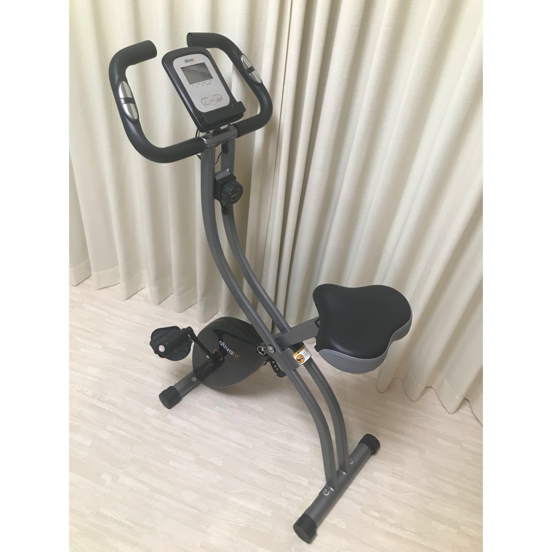ativafit エアロバイク 8段階負荷調節 フィットネスバイク エアロバイク | フリマアプリ ラクマ