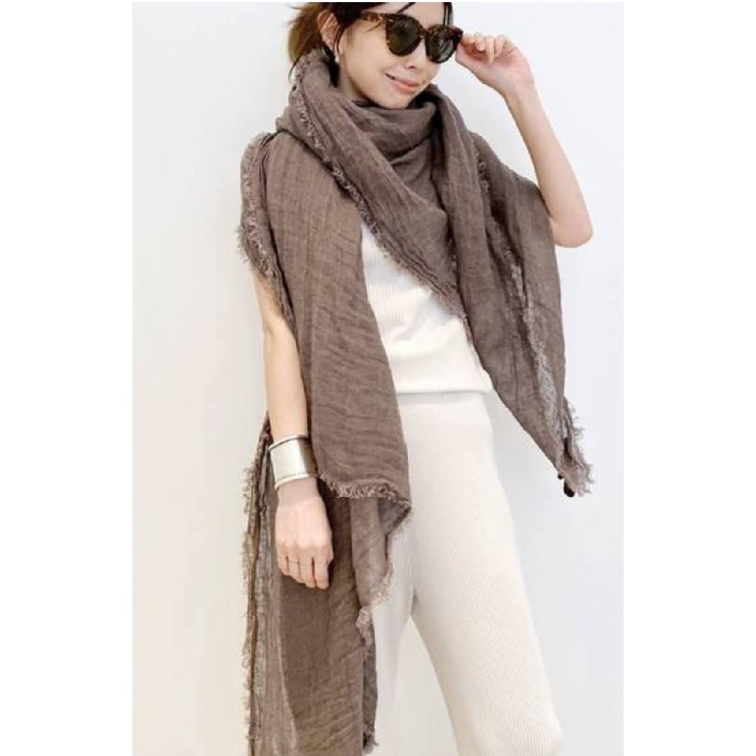 L'Appartement DEUXIEME CLASSE(アパルトモンドゥーズィエムクラス)のtama様　ご専用☆　MAISON DE VACANCE☆Linen stole レディースのファッション小物(ストール/パシュミナ)の商品写真