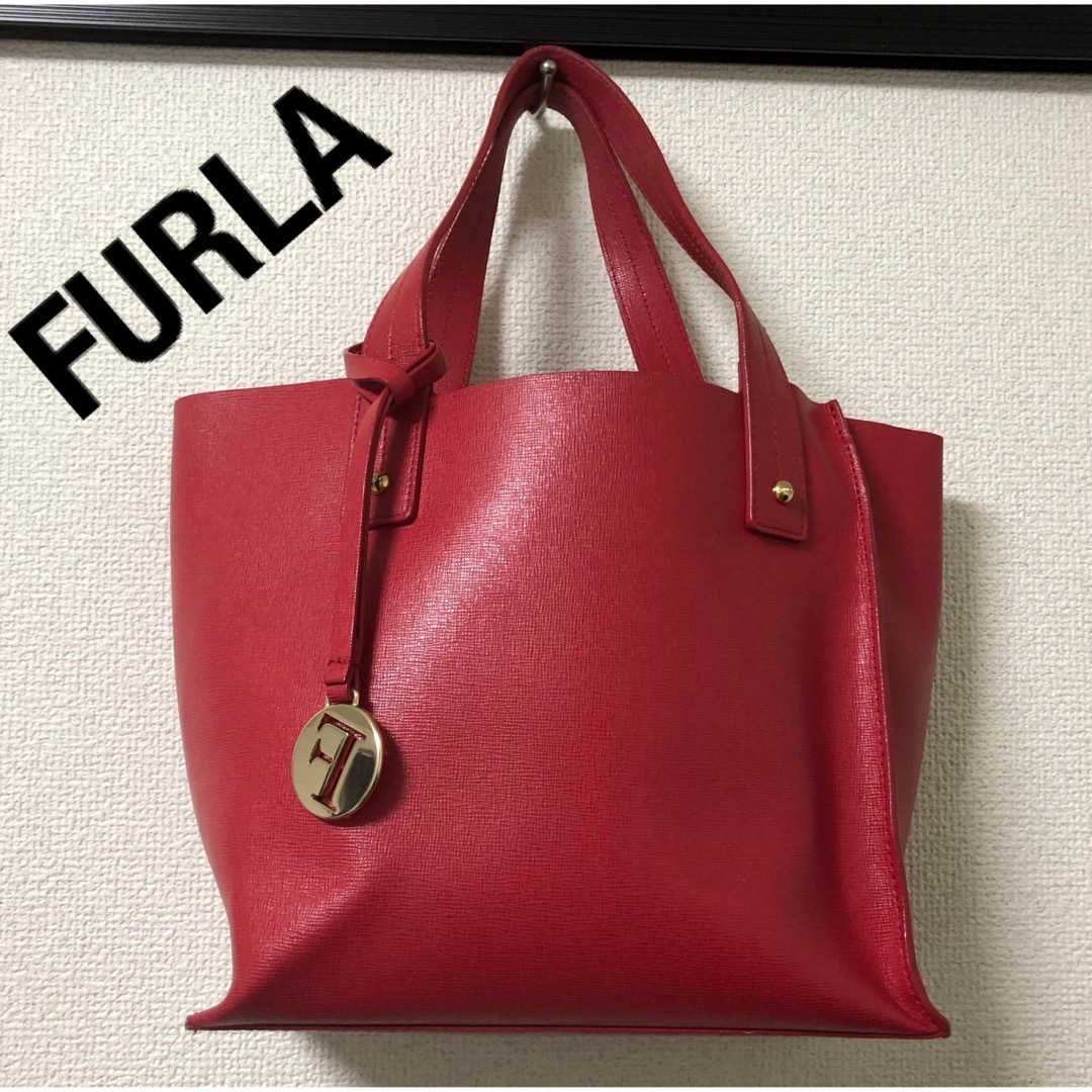 FURLA ミニトートバッグ レッド