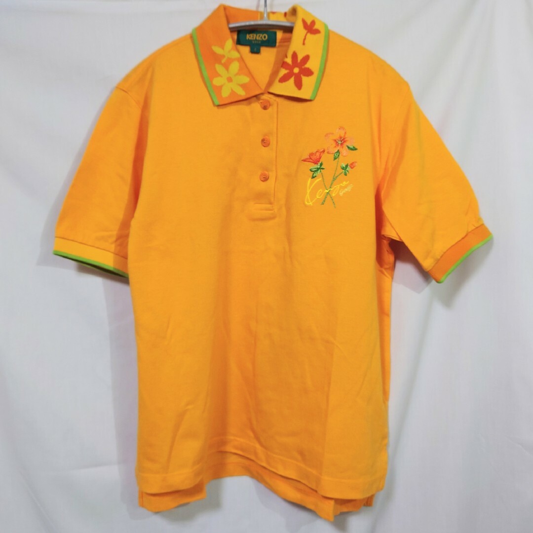 KENZO - 新品 未使用 KENZO GOLF ポロシャツ 半袖 オレンジ サイズ2の