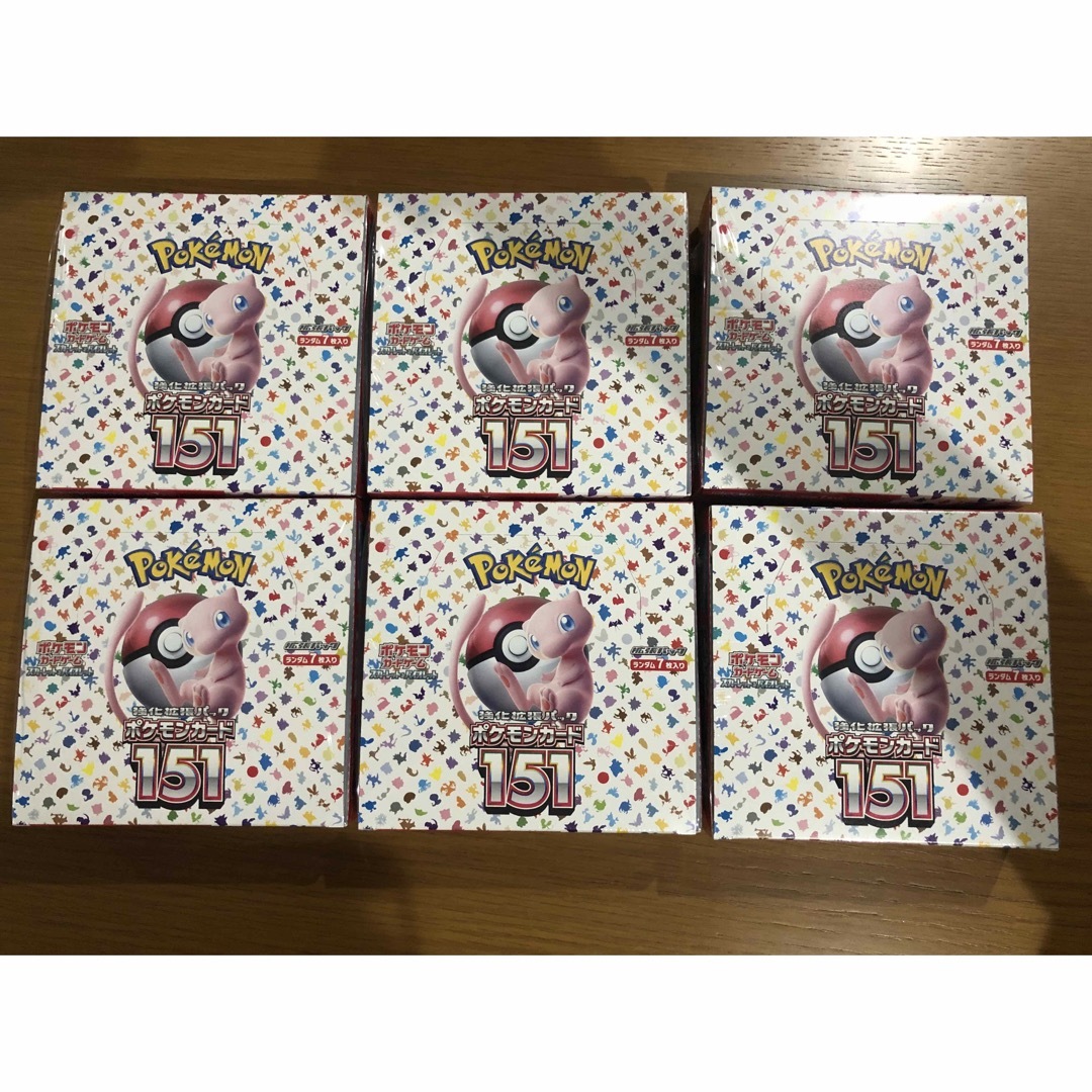 直送送料無料 ポケモンカード151 6BOX 新品未開封シュリンク付き